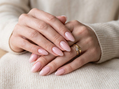 Nageldesign Auffüllung mit Unterlack